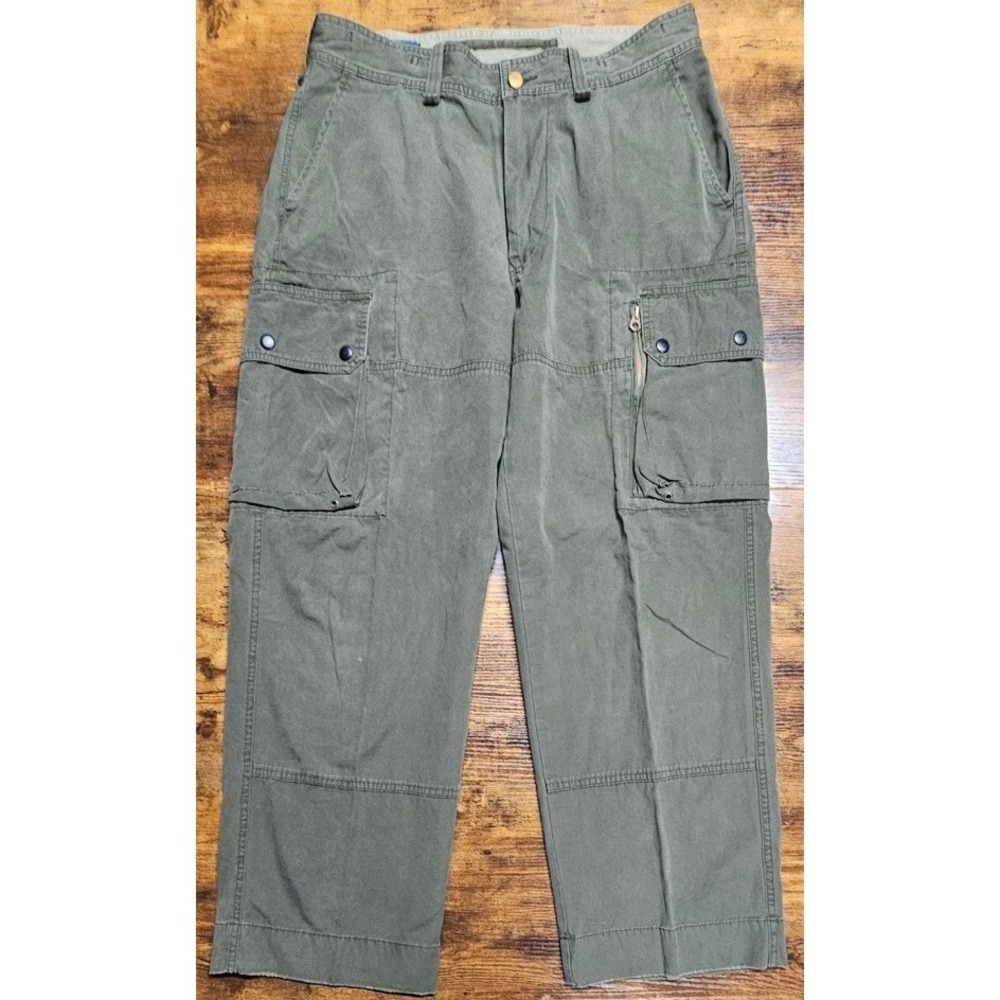 Vintage Polo Ralph Lauren Pants Men's 34x29 Olive Cargo Fatigue Pants